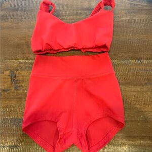 Red Two-Piece five dancewear Set